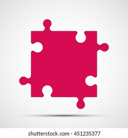 Puzzle piece icon. Abstract background. vector illustration