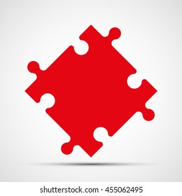 Puzzle piece icon. Abstract background. vector illustration
