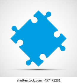 Puzzle piece icon. Abstract background. vector illustration