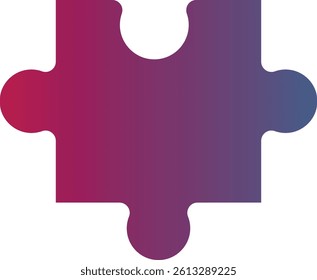 Puzzle Piece Icon with Colorful Design. Vector Illustration.