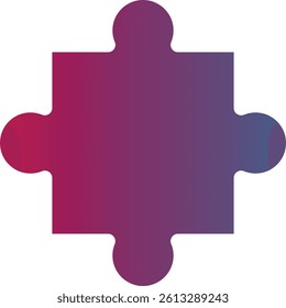 Puzzle Piece Icon with Colorful Design. Vector Illustration.