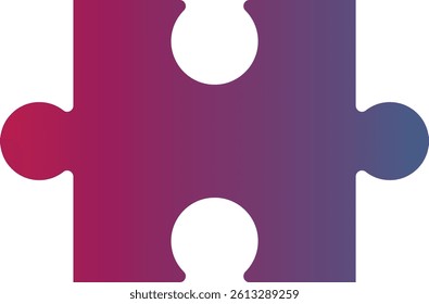 Puzzle Piece Icon with Colorful Design. Vector Illustration.