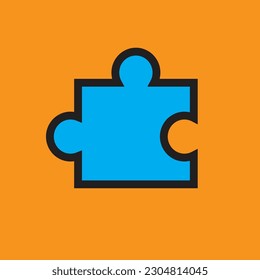 The Puzzle Piece icon design features an interlocking puzzle piece, symbolizing connection, unity, and the completion of a larger picture or concept.