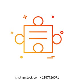 Puzzle piece icon design vector