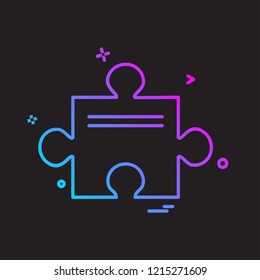 Puzzle piece icon design vector