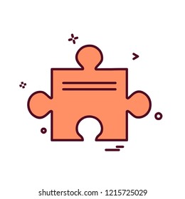 Puzzle piece icon design vector
