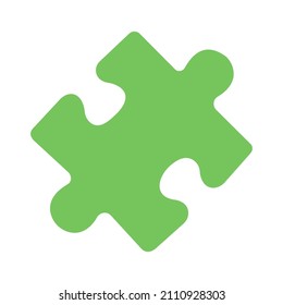 Puzzle piece icon emoji isolated on white background