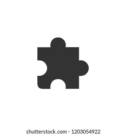 Puzzle piece. Icon Flat