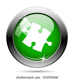Puzzle piece icon. Internet button on white background. EPS10 vector.