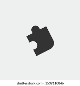 puzzle piece icon isolated vector trend