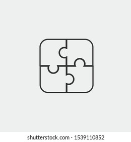 puzzle piece icon isolated vector trend