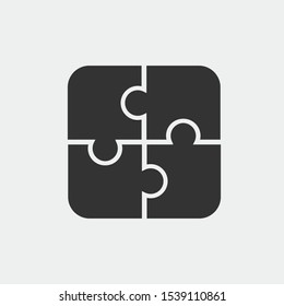 puzzle piece icon isolated vector trend