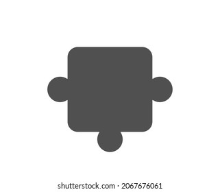 Puzzle piece icon. Jigsaw game shape sign. Business strategy element. Classic flat style. Quality design element. Simple puzzle icon. Vector
