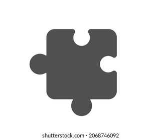 Puzzle piece icon. Jigsaw game shape sign. Business strategy element. Classic flat style. Quality design element. Simple puzzle icon. Vector