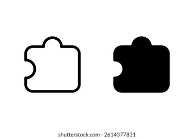 Puzzle piece icon set. Perfect for conveying concepts of connection, solution, teamwork, and problem-solving.