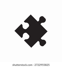 Vector de signo de icono de pieza de rompecabezas