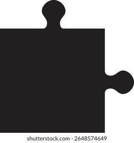 Puzzle piece icon. Simple black jigsaw puzzle piece silhouette icon isolated on transparent background. Vector design template. Business presentation concept. Vector illustration. EPS 10