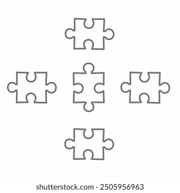 Puzzle Piece icon symbol vector illustration isolated on white