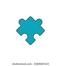 Puzzle Piece icon symbol vector illustration isolated on white background