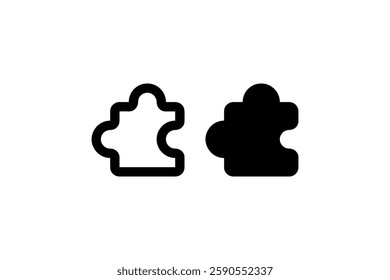 Puzzle piece icon symbol Vector