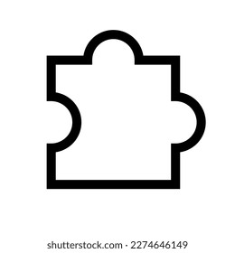 Puzzle piece icon. Toy. Vector.