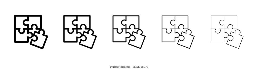 Puzzle piece icon Vector Art Illustration