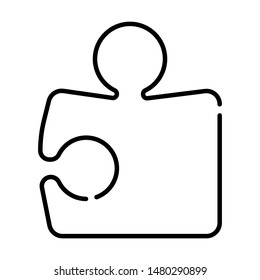 puzzle piece icon vector illustration