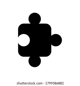 Puzzle piece icon vector sign and symbol isolated on white background, Puzzle piece logo concept