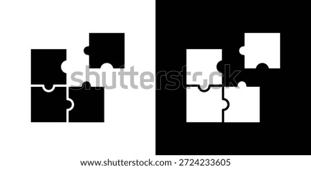 Puzzle piece icon. Vector Template. Concept Icon flat design.