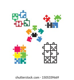  puzzle piece illustration abstract vector