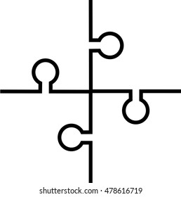 Puzzle piece illustration. Vector art.
