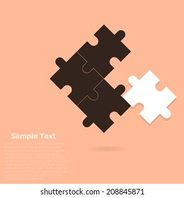 Puzzle piece infographics business concept vector