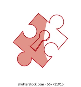 Puzzle piece isolated