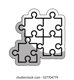 puzzle piece isolated icon vector illustration design