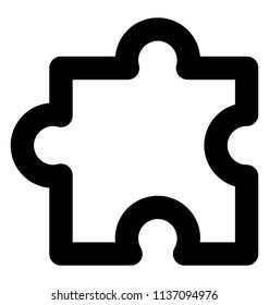 Puzzle piece isolated, jigsaw puzzle