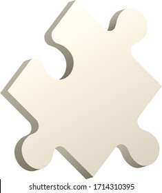 Puzzle, piece isolated vector illustration