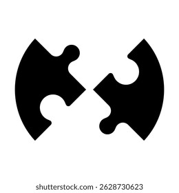 Puzzle piece line icon. Jigsaw game shape sign. Business strategy element. Quality design element. Line style puzzle icon. Editable stroke. Vector