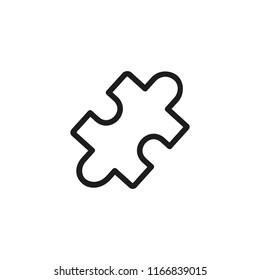 Puzzle piece line icon. Problem solution, game, individuality. Startup concept. Vector illustration can be used for topics like business, leisure, psychology