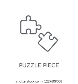 Puzzle piece linear icon. Modern outline Puzzle piece logo concept on white background from Productivity collection. Suitable for use on web apps, mobile apps and print media.