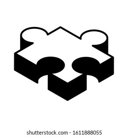 puzzle piece on white background vector illustration design