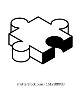puzzle piece on white background vector illustration design