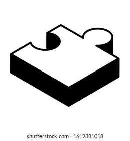 puzzle piece on white background vector illustration design