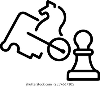 A puzzle piece on white background with holographic financial graphs and handshake icons leaving copy space. concept as Straight on shot of a puzzle piece against a pure white background. Surrounding