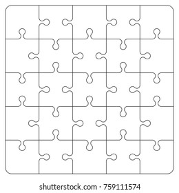 Puzzle piece on white background. Board game puzzle for Your business project. Vector Illustration