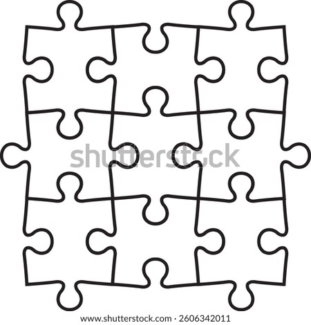 Puzzle Piece Outline Fun Toy Fit