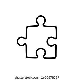 Puzzle Piece Representing Teamwork and Integration Concept