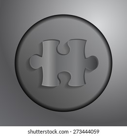 Puzzle Piece Sign, Vector Illustration.
