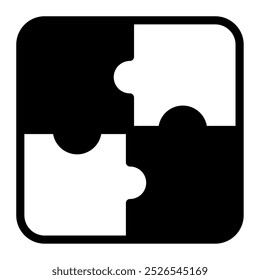 Puzzle Piece start up vector icon illustration