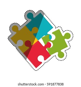 Puzzle piece symbol icon vector illustration graphic design