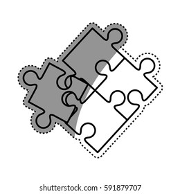 Puzzle piece symbol icon vector illustration graphic design